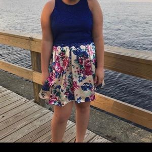 Short floral formal dress